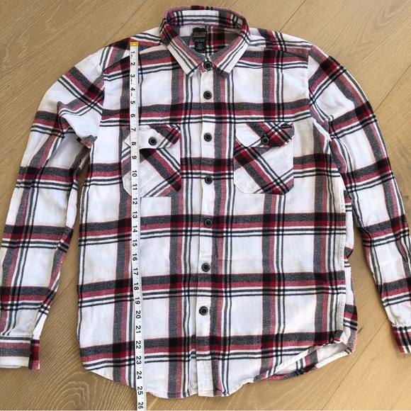 ⭐️Volcom⭐️Plaid Button Down Shirt Top Blouse Women's Size Small Petite S/P White - Picture 4 of 8